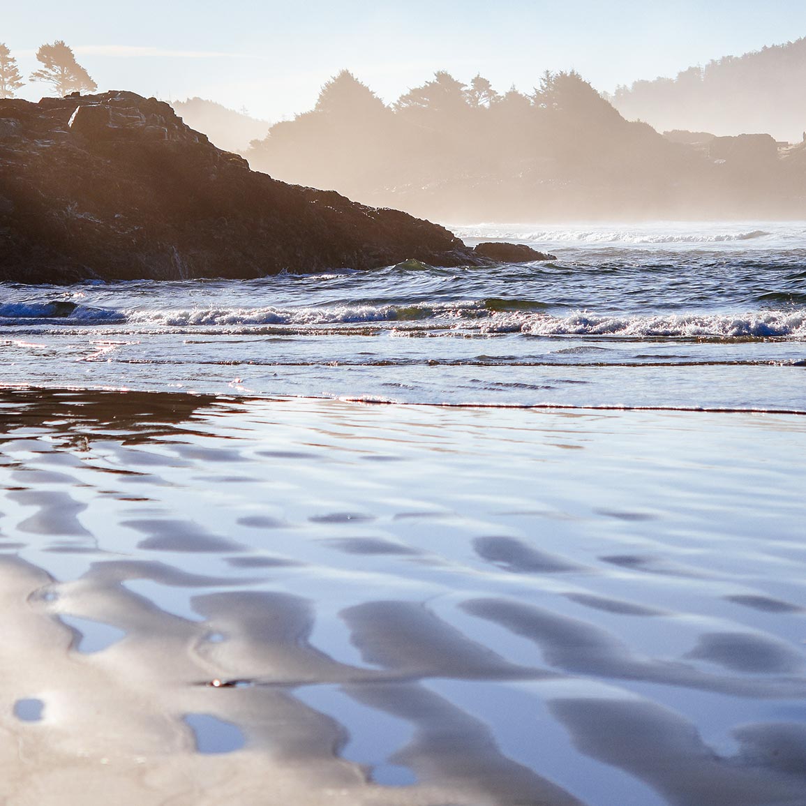 Shoreline Of Chesterman Beach Vancouver Island